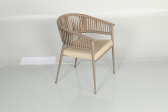 Кресло металлическое плетеное Caris Glory металл, роуп, ткань Фото 18