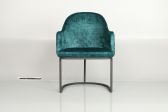 Кресло металлическое с обивкой Caris Hernes металл, фанера, ткань Фото 10