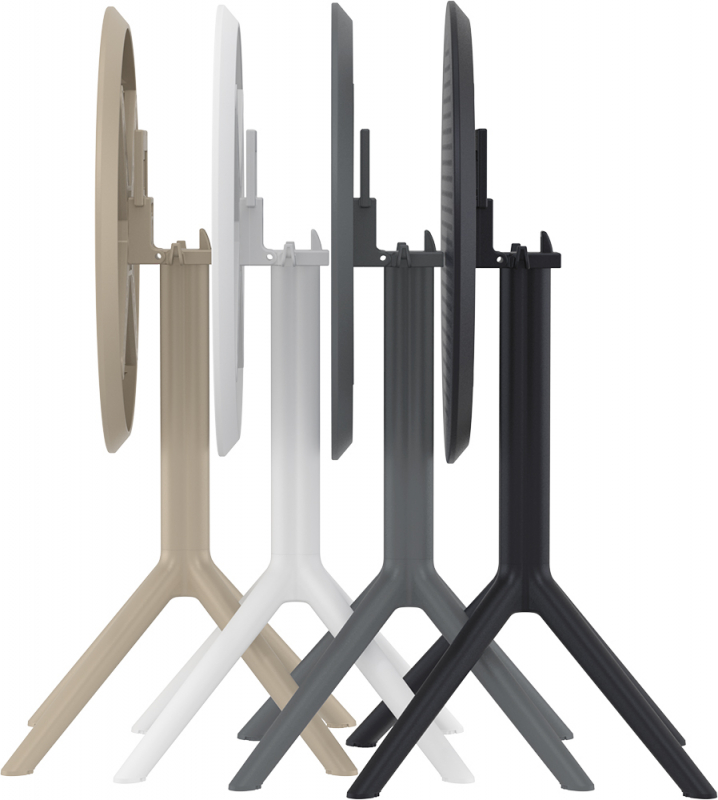 Стол пластиковый складной Sky Folding Table Ø60, темно-серый, Ø600х740 мм