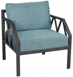 Кресло лаунж металлическое с подушкой-thumbs-Фото4
