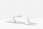 Стол с каналом для протяжки проводов PEDRALI Ikon Table CCO полиэтилен, компакт-ламинат HPL белый Фото 5