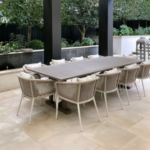 Кресло плетеное с подушками JANUS et Cie Knot алюминий, роуп, акрил окаменелость Фото 21