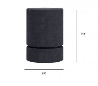 Столик кофейный бетонный SNOC Miura Charcoal S бетон древесный уголь Фото 2