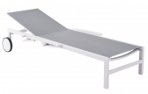 Лежак металлический Life Outdoor Living Anabel алюминий, текстилен белый, серый Фото 2