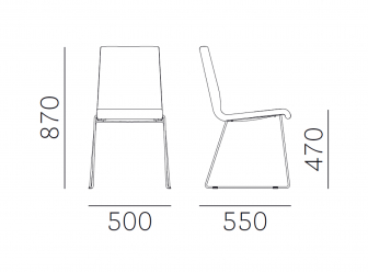 Стул с мягкой обивкой на полозьях-thumbs-Фото3