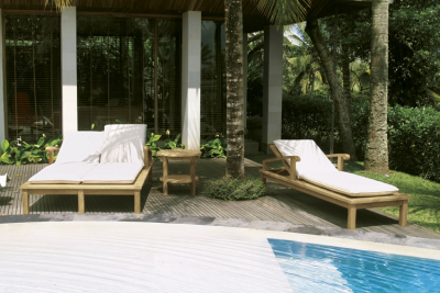 Лаунж-лежак двухместный Giardino Di Legno Saint Laurent тик Фото 10