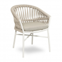 Кресло плетеное с подушкой Felicita Method алюминий, роуп, ПВХ белый, бежевый Фото 3