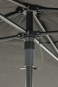Зонт садовый Grattoni Cocoa алюминий, олефин антрацит, темно-серый Фото 5