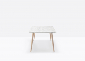 Стол ламинированный PEDRALI Babila ясень, алюминий, компакт-ламинат HPL беленый ясень, белый мрамор Фото 4