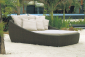 Шезлонг плетеный двухместный с матрасом Giardino Di Legno Waikiki  алюминий, искусственный ротанг, акрил натуральный, слоновая кость Фото 7