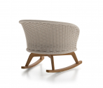 Кресло-качалка плетеное с подушкой Atmosphera Ludo тик, роуп, ткань Фото 7