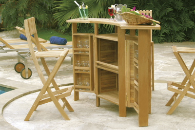 Стол деревянный барный складной Giardino Di Legno Evolution  тик Фото 5
