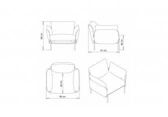 Кресло металлическое с обивкой-thumbs-Фото3