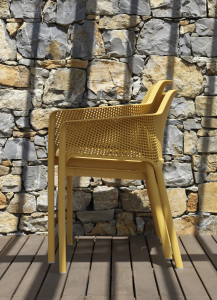 Комплект пластиковых кресел Nardi Net Set 2 стеклопластик горчичный Фото 15