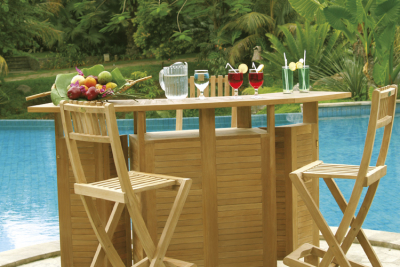 Стол деревянный барный складной Giardino Di Legno Evolution  тик Фото 7
