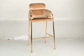Кресло барное с обивкой Caris Karen металл, фанера, ткань Фото 6