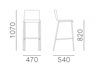 Стул барный с мягкой обивкой-thumbs-Фото3