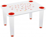 Стол детский Magis Little Flare поликарбонат, МДФ прозрачный, белый, оранжевый Фото 1