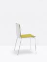 Стул с мягким сиденьем PEDRALI Noa сталь, поликарбонат, ткань белый, желтый Фото 5