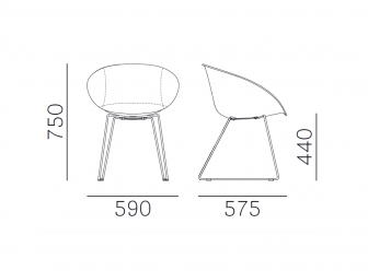 Кресло с обивкой на полозьях-thumbs-Фото3