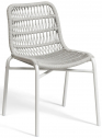 Стул плетеный Felicita Leaf алюминий, роуп белый Фото 1