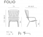 Комплект пластиковых лаунж кресел Nardi Folio Set 4 стеклопластик антрацит Фото 2