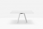 Стол с каналом для протяжки проводов PEDRALI Arki-Table CCO сталь, алюминий, компакт-ламинат HPL белый Фото 5