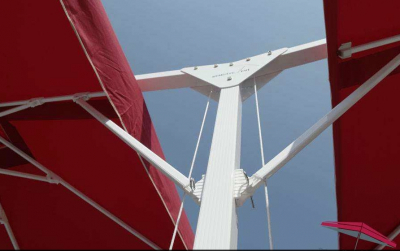 Зонт профессиональный двухкупольный 6х3 м THEUMBRELA SEMSIYE EVI Double Banana T алюминий, акрил Фото 11