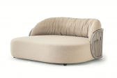Лаунж-диван с подушкой Grattoni Nest алюминий, олефин тортора, песочный Фото 4