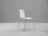Стул пластиковый Scab Design Alice сталь, технополимер хром, лен Фото 7