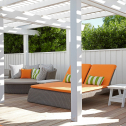 Лаунж-лежак плетеный с матрасом JANUS et Cie Zeya алюминий, искусственный ротанг, акрил акация Фото 6