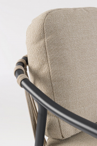 Комплект металлической лаунж мебели Garden Relax Edvige алюминий, роуп, олефин антрацит Фото 10