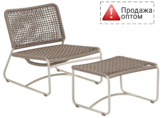 Лаунж-стул плетеный с пуфом-thumbs-Фото1