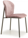 Стул с обивкой Scab Design Finn сталь, шенилл черный матовый никель, розовый Фото 1