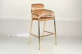 Кресло барное с обивкой Caris Karen металл, фанера, ткань Фото 8