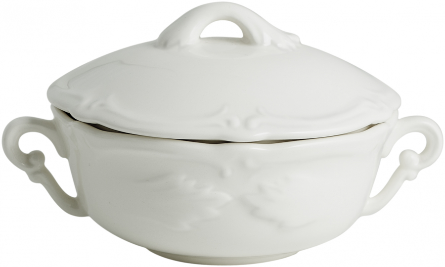 Бульонная пара с крышкой Rocaille Blanc