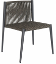 Стул металлический плетеный Unopiu Luce алюминий, роуп графит, темно-серый Фото 1