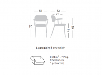 Кресло на металлокаркасе с обивкой-thumbs-Фото3