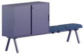 Комод офисный со скамейкой Gaber Low Cabinet 2027 + Seater металл, меламин Фото 1