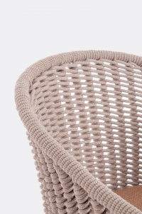 Кресло плетеное с подушкой Garden Relax Salines алюминий, роуп, олефин медный Фото 8