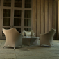 Кресло лаунж плетеное JANUS et Cie Amari алюминий, искусственный ротанг бронзовый Фото 10