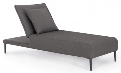 Лежак мягкий Garden Relax Viper алюминий, олефин антрацит, темно-серый Фото 1