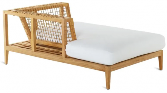 Кушетка правая плетеная с подушкой-thumbs-Фото1