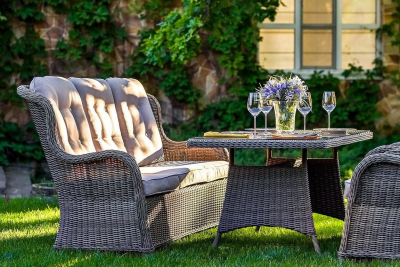 Комплект плетеной мебели JOYGARDEN Geneva алюминий, искусственный ротанг светло-коричневый Фото 3