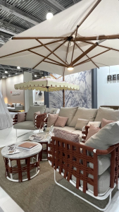 Комплект плетеной лаунж мебели Rever Nido сталь, роуп, полиэстер, мрамор белый, 14, 6/10, 1/5, 6/5, белый мрамор Каррара Фото 29