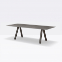 Стол ламинированный PEDRALI Arki-Table Outdoor сталь, алюминий, компакт-ламинат HPL коричневый, серый мрамор Фото 6