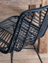 Стул металлический плетеный Garden Relax Lorena сталь, натуральный ротанг черный Фото 12