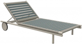 Шезлонг-лежак плетеный с матрасом JANUS et Cie Anatra алюминий, роуп, акрил кадет, циан Фото 8