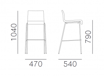 Стул барный с мягкой обивкой-thumbs-Фото3