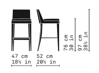 Стул барный с мягкой обивкой-thumbs-Фото3